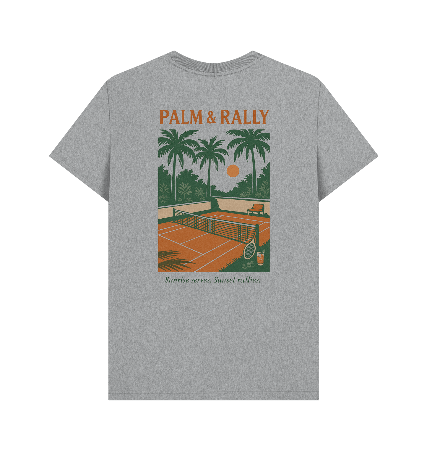 Athletic Grey Printed T-shirt Back