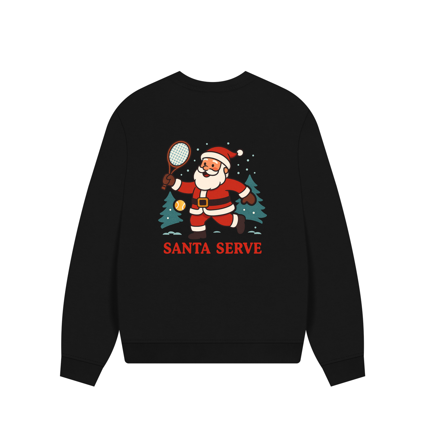 Black Printed Sweater Back