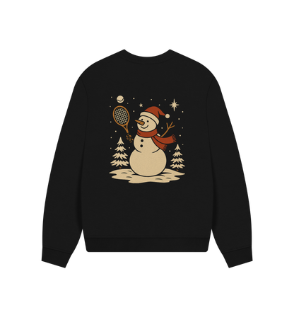 Black Printed Sweater Back