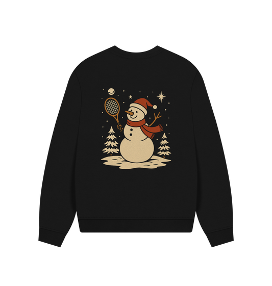 Black Printed Sweater Back