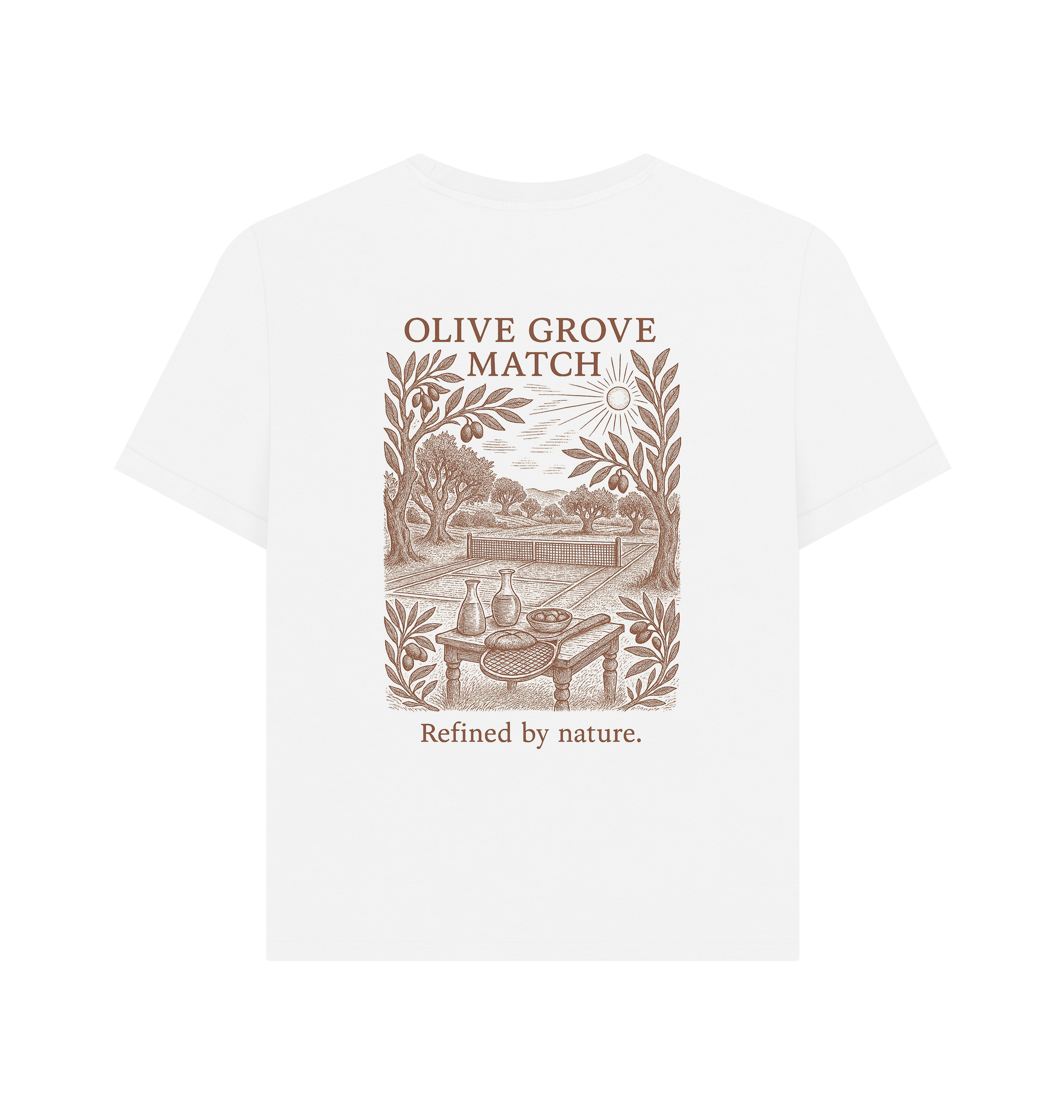 White Printed T-shirt Back