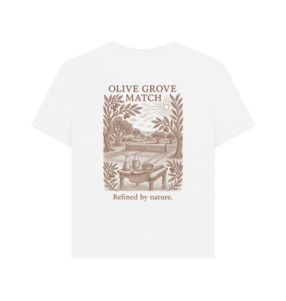 White Printed T-shirt Back