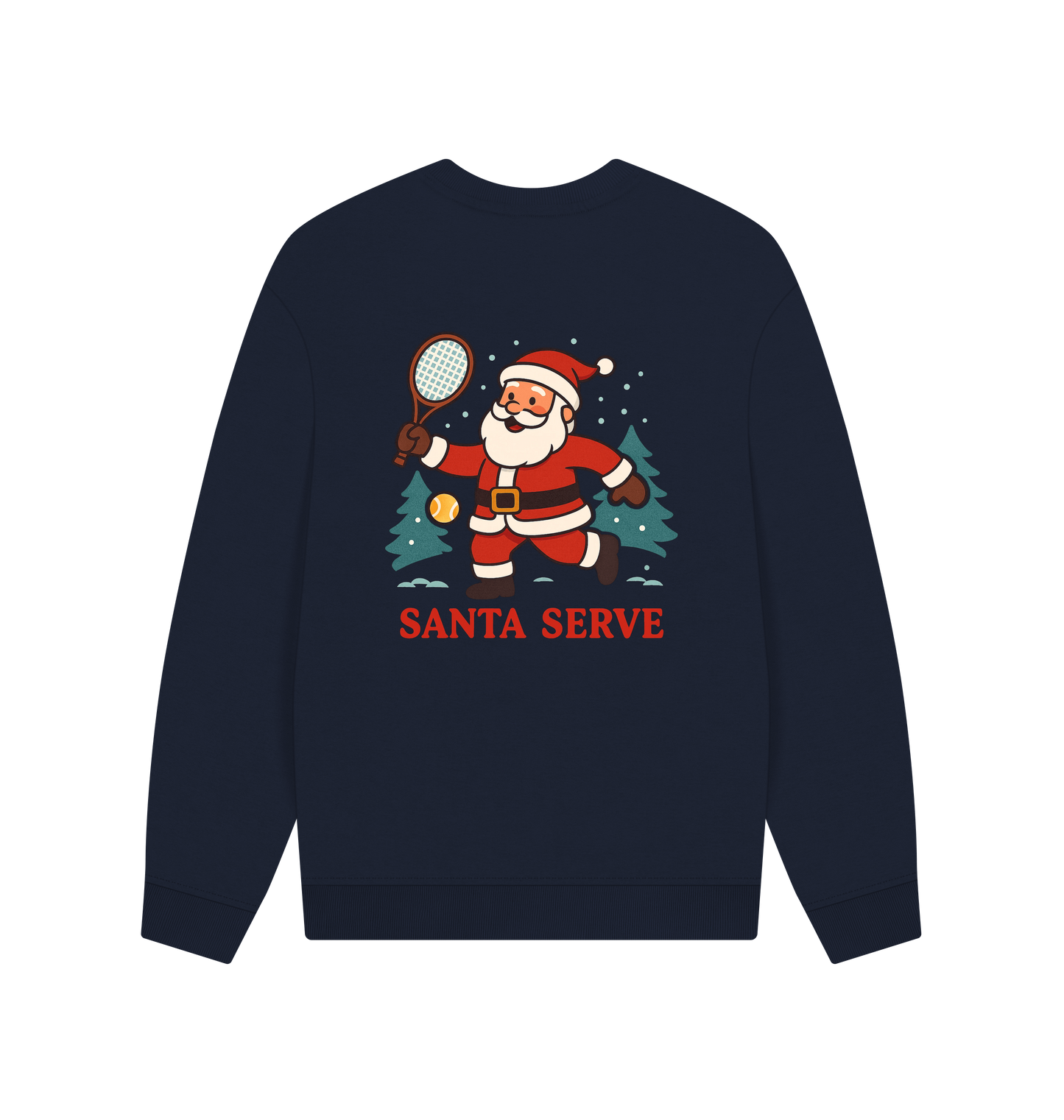 Navy Blue Printed Sweater Back