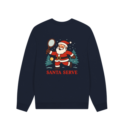 Navy Blue Printed Sweater Back