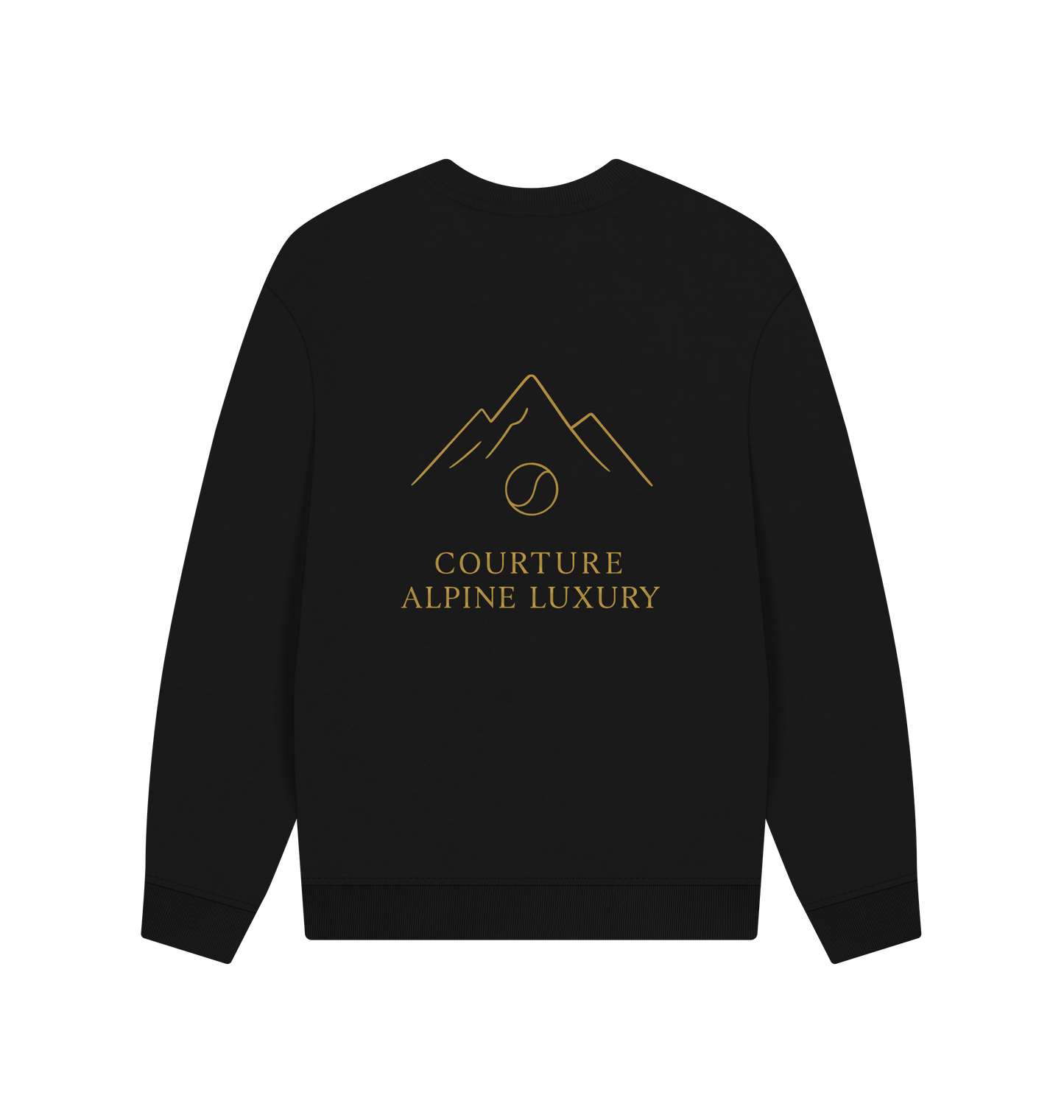 Black Printed Sweater Back