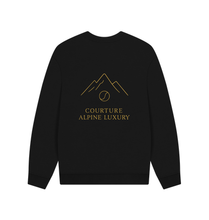 Black Printed Sweater Back