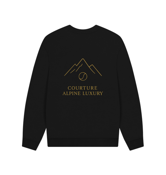 Black Printed Sweater Back