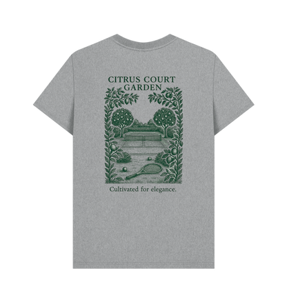 Athletic Grey Printed T-shirt Back