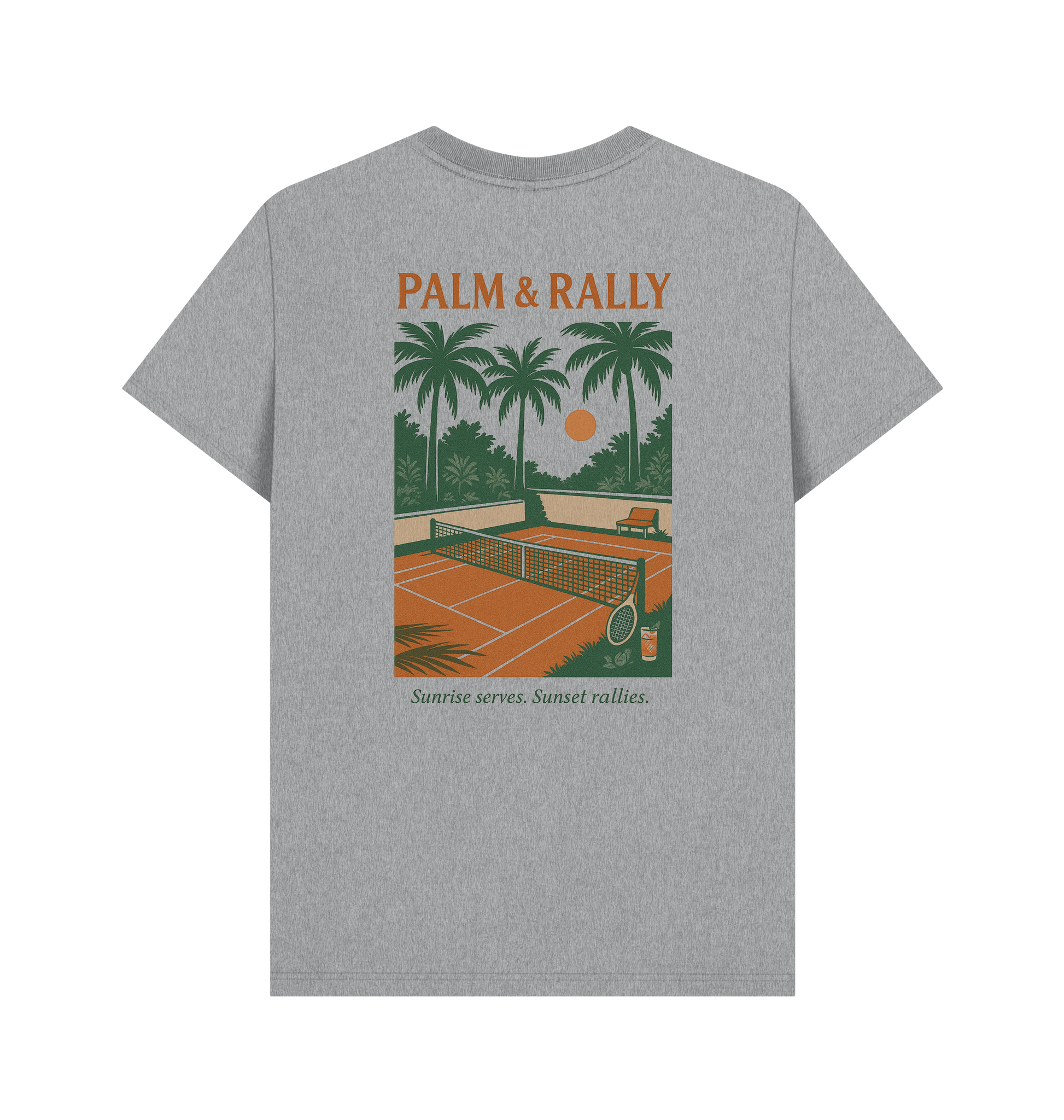 Athletic Grey Printed T-shirt Back