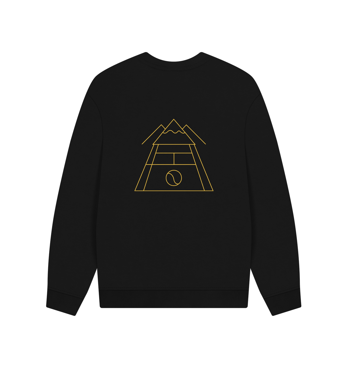 Black Printed Sweater Back