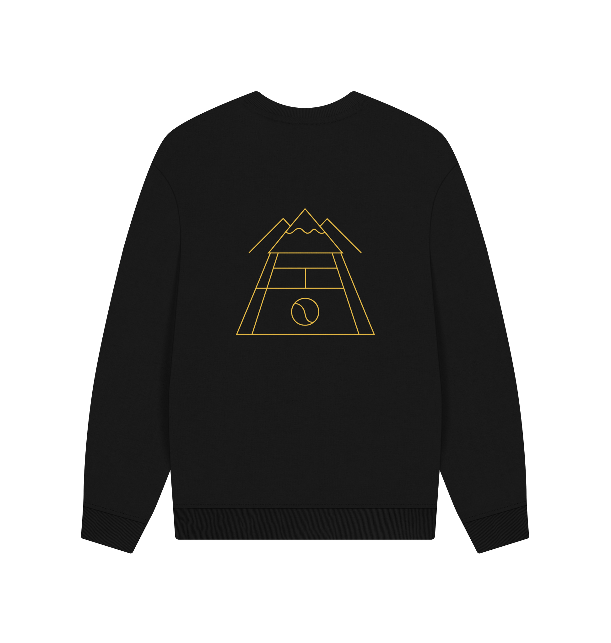 Black Printed Sweater Back