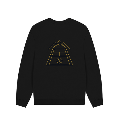 Black Printed Sweater Back