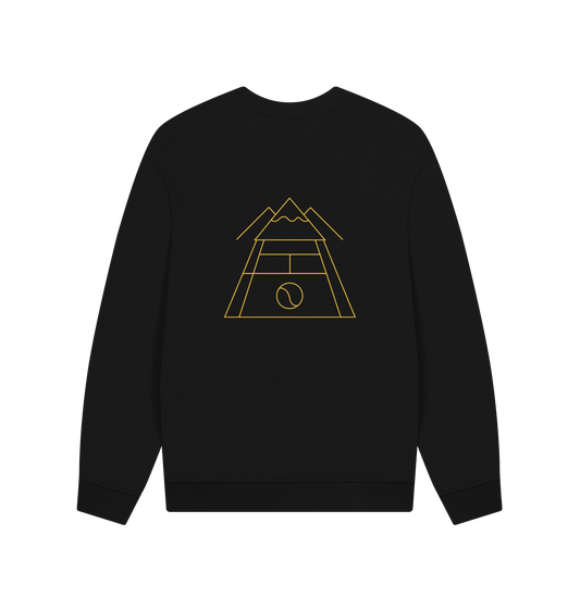 Black Printed Sweater Back