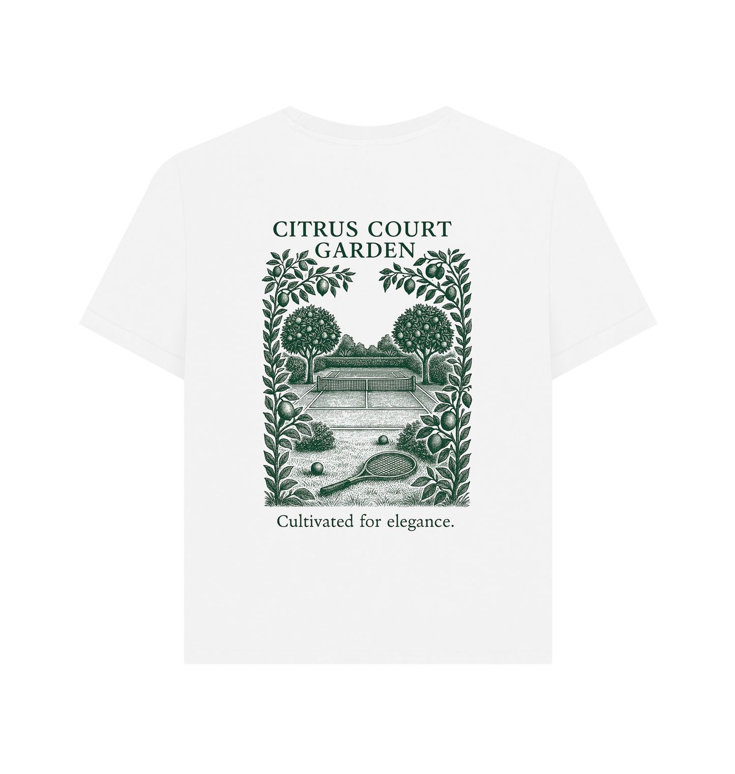 White Printed T-shirt Back