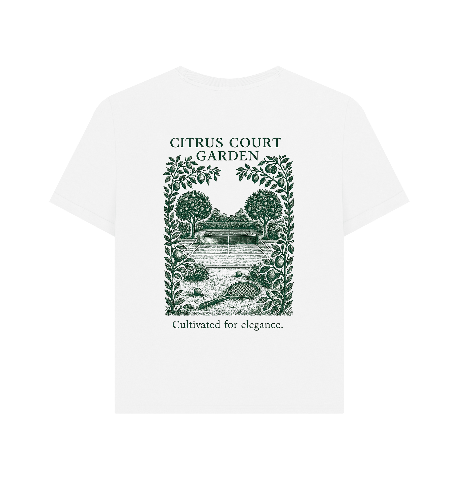 White Printed T-shirt Back