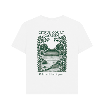 White Printed T-shirt Back