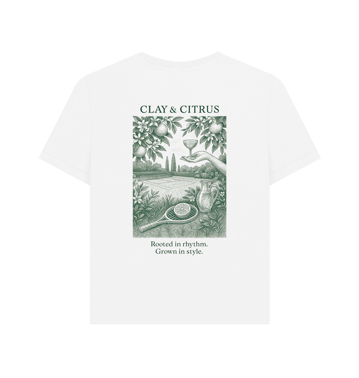 White Printed T-shirt Back