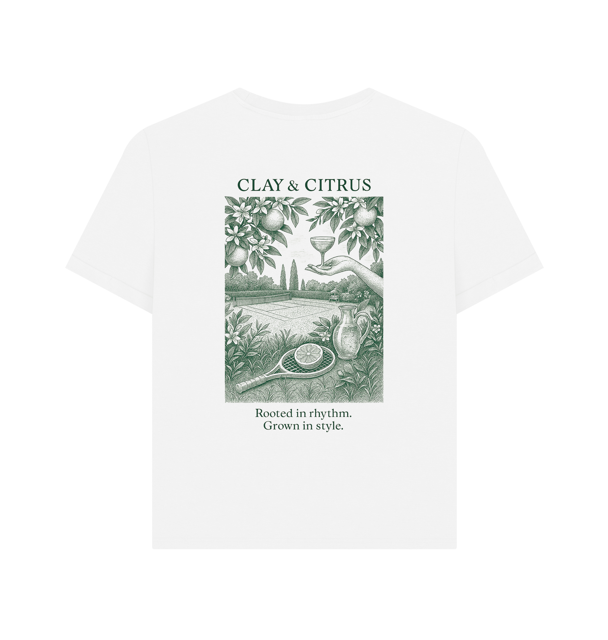 White Printed T-shirt Back