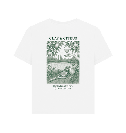 White Printed T-shirt Back