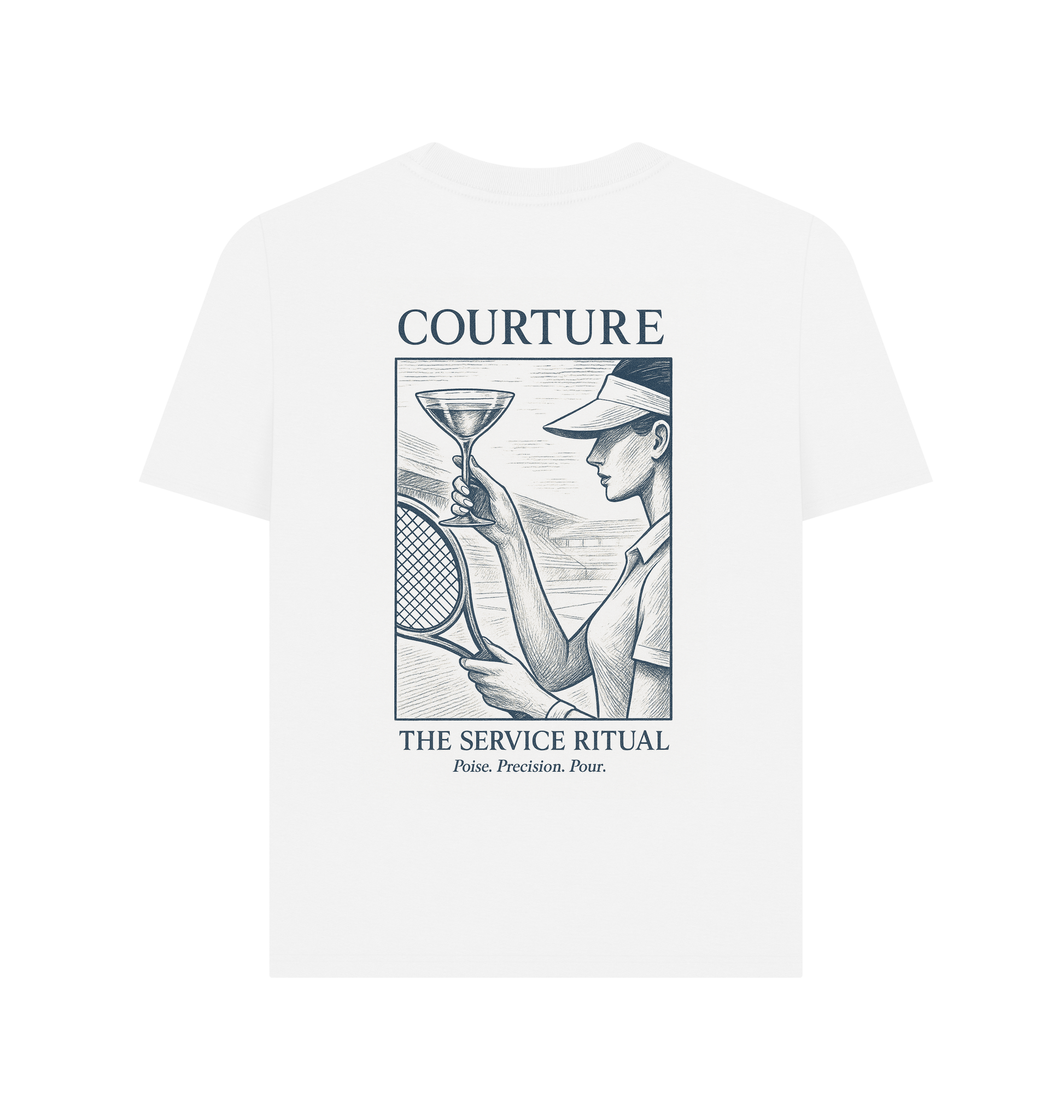 White Printed T-shirt Back