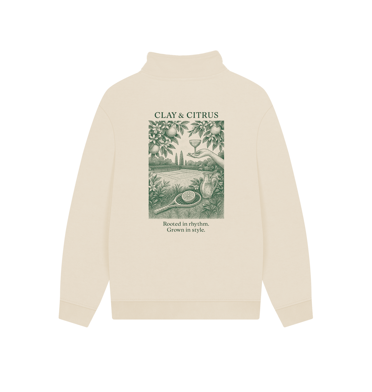 Oat Printed Sweater Back