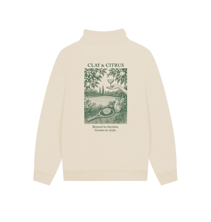 Oat Printed Sweater Back