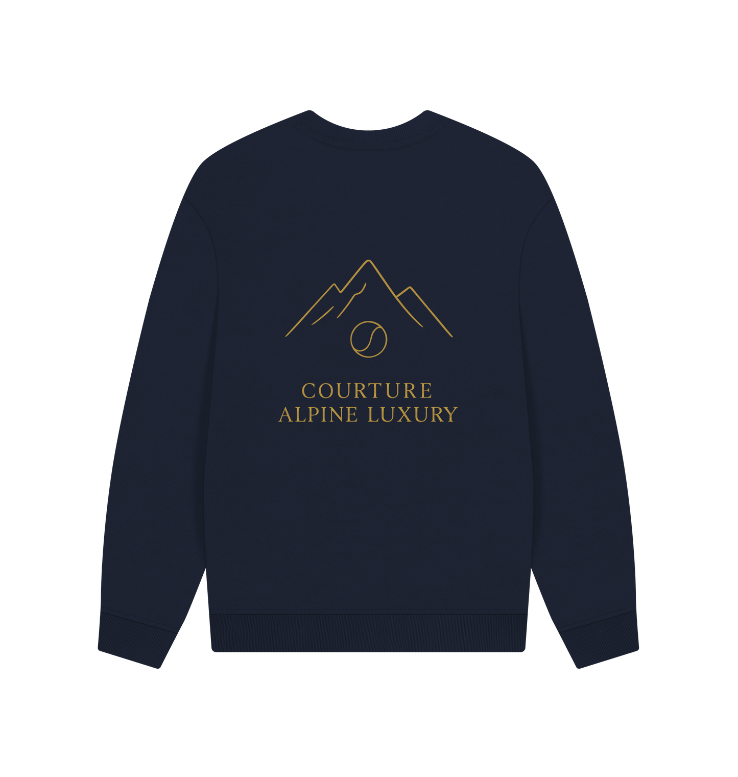 Navy Blue Printed Sweater Back