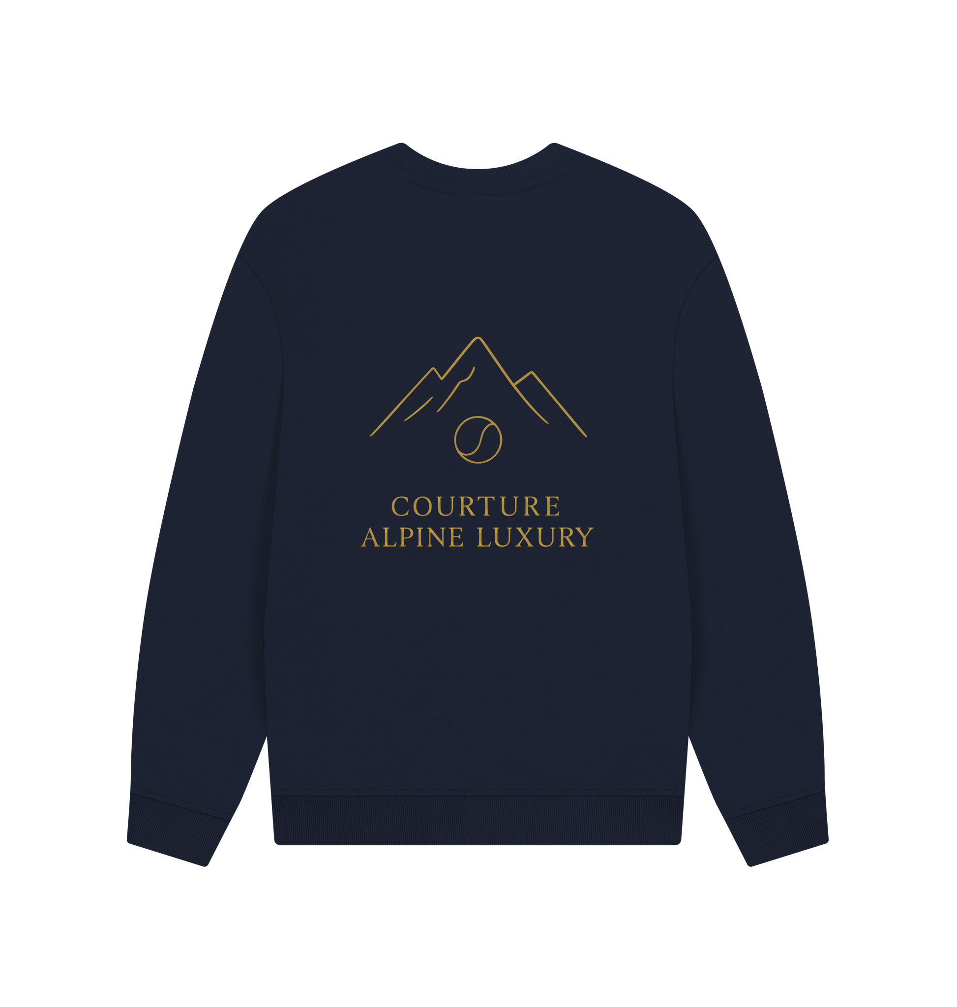 Navy Blue Printed Sweater Back