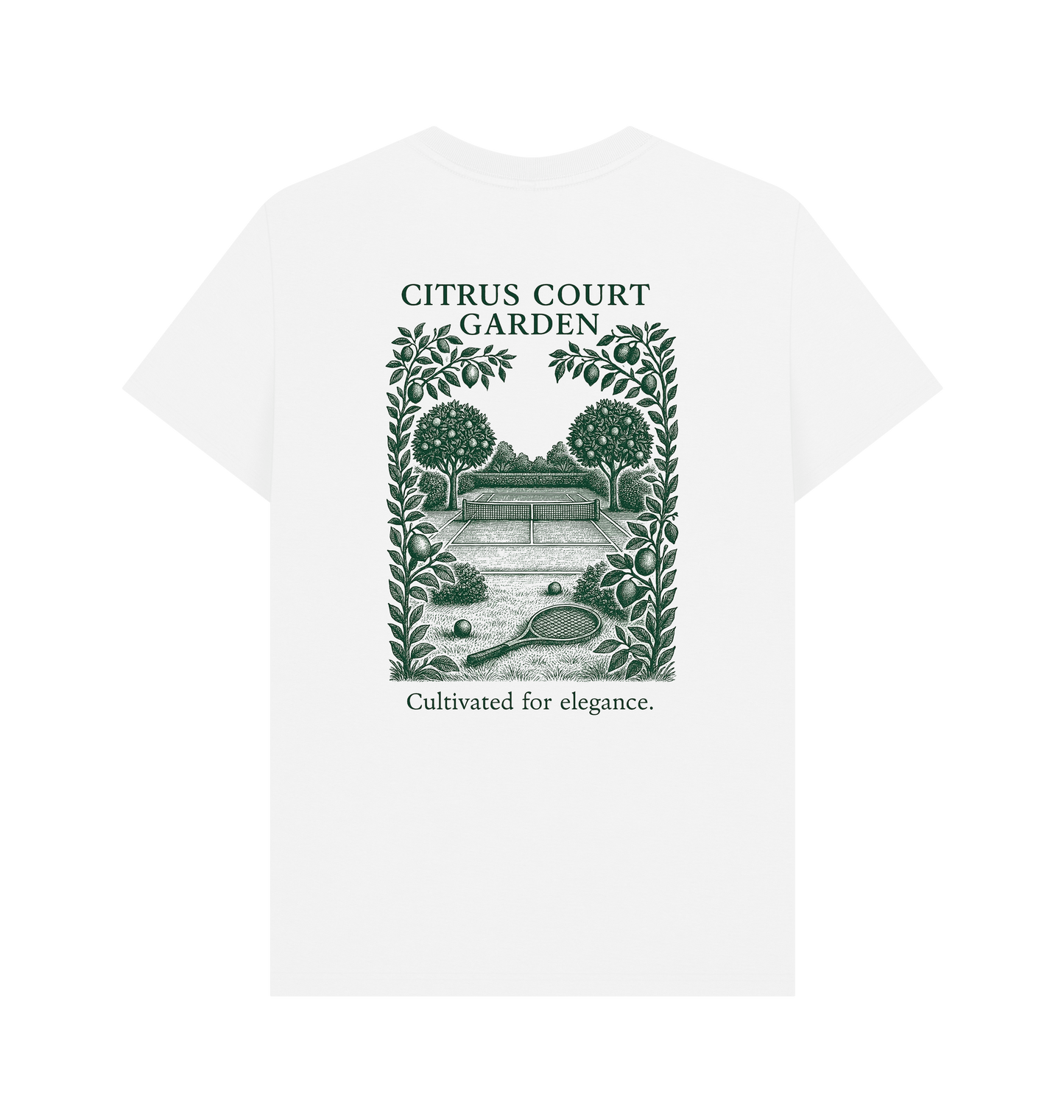 White Printed T-shirt Back