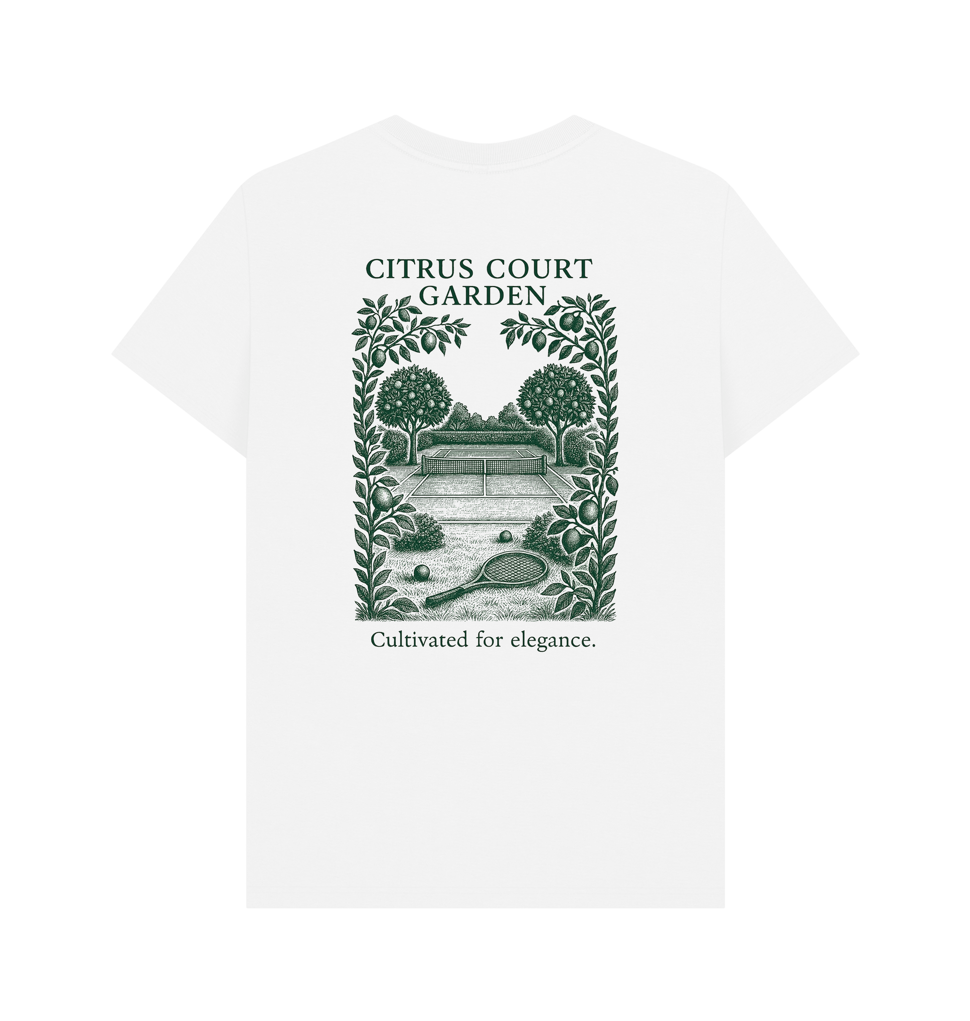 White Printed T-shirt Back