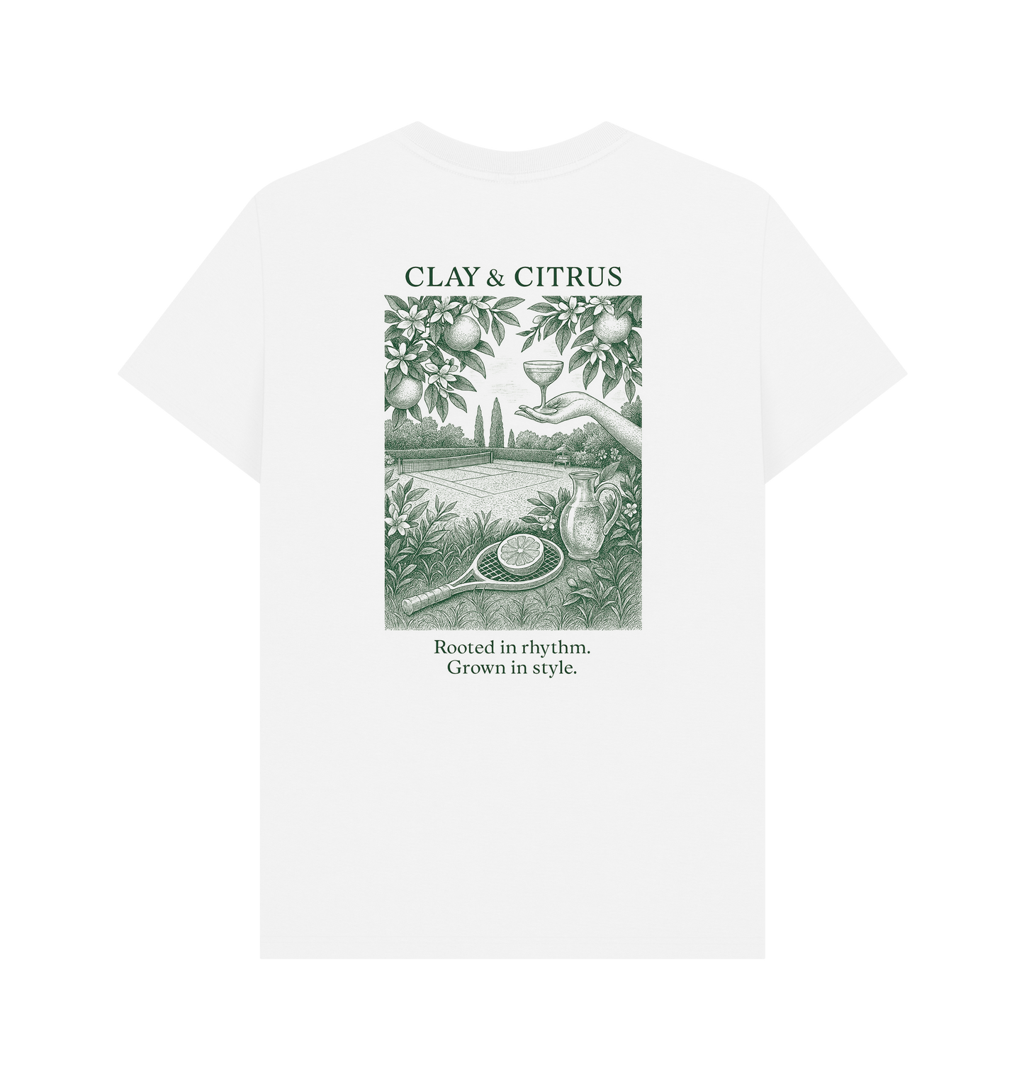 White Printed T-shirt Back