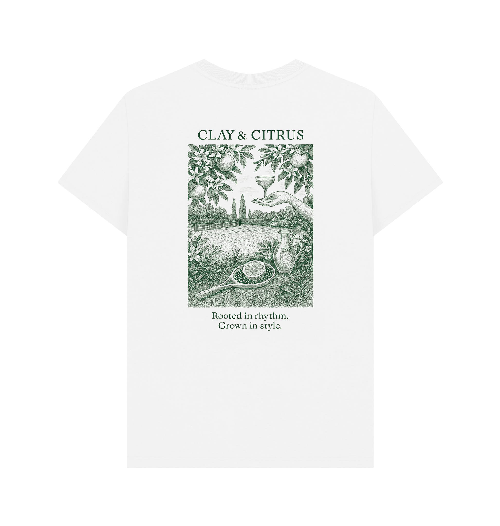 White Printed T-shirt Back