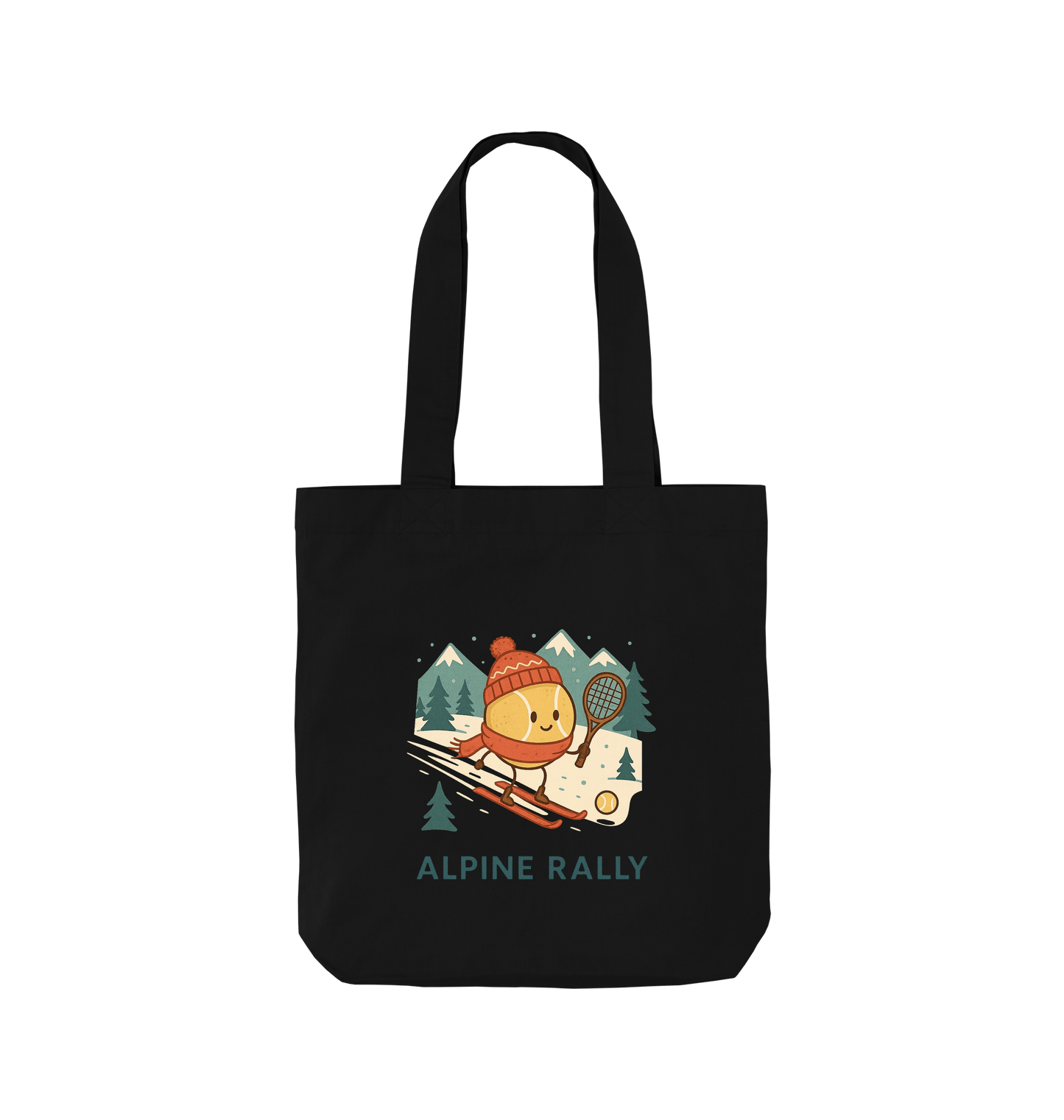 Black Printed Bag Front