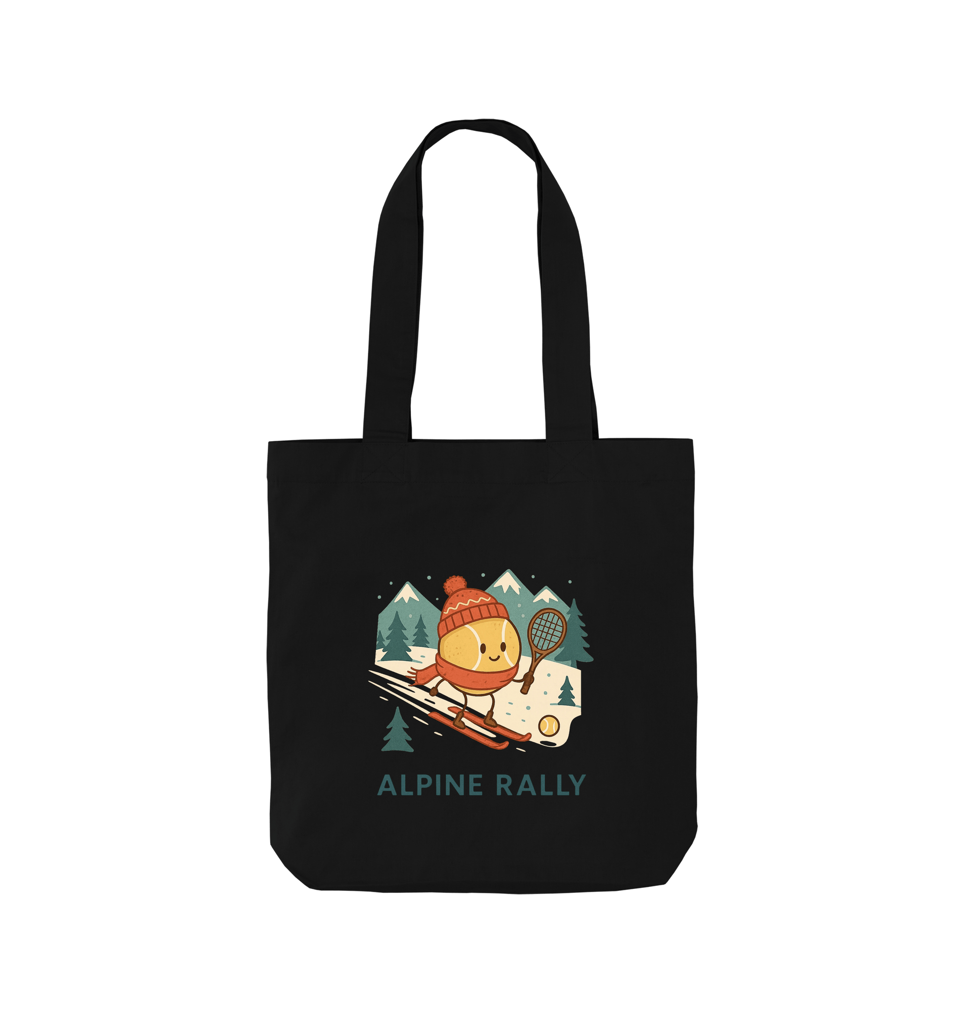 Black Printed Bag Front