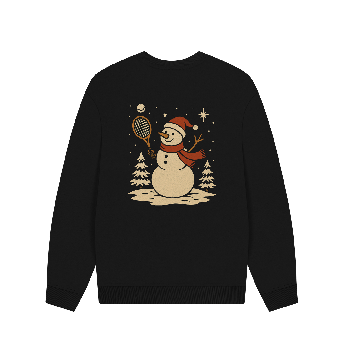 Black Printed Sweater Back