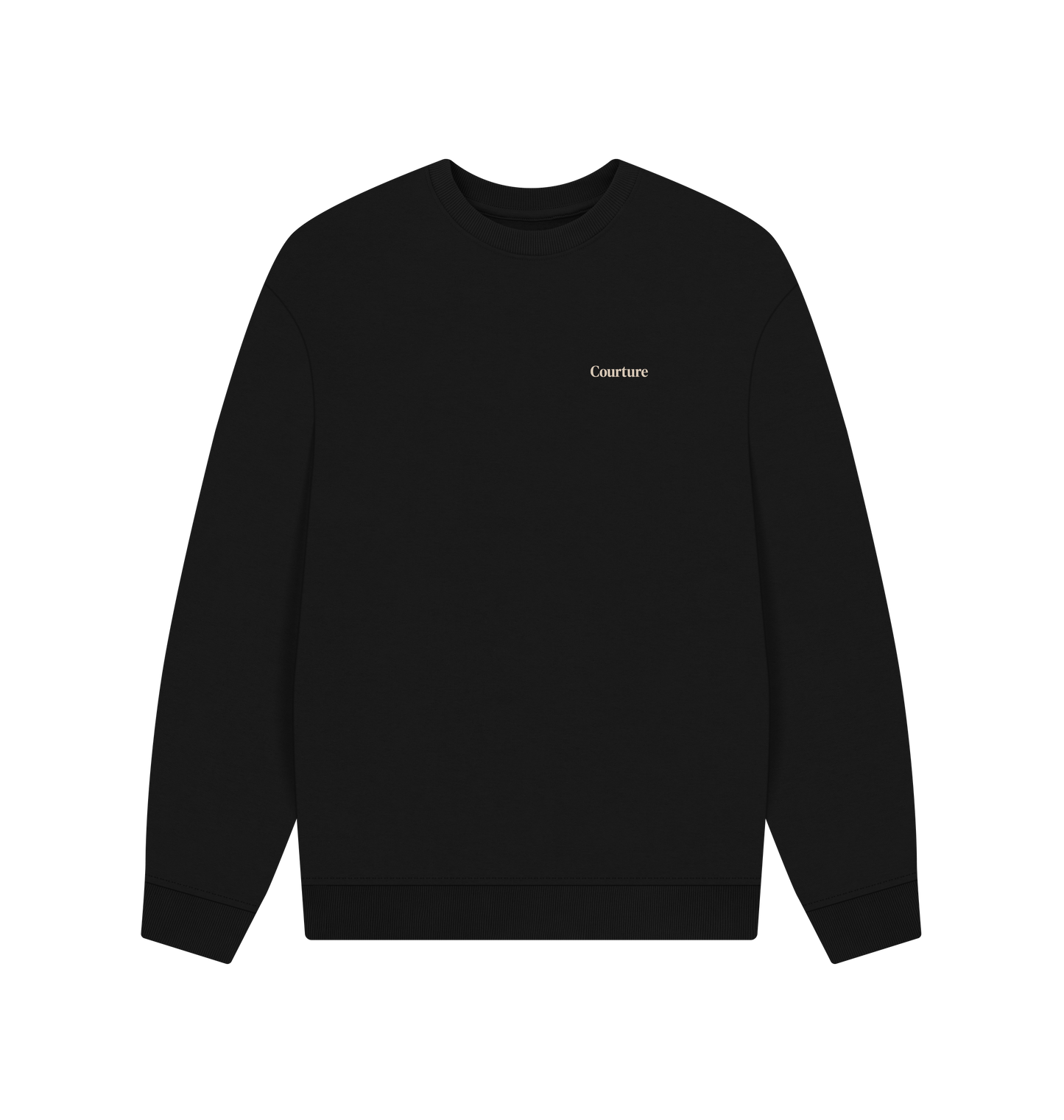 Black Printed Sweater Front