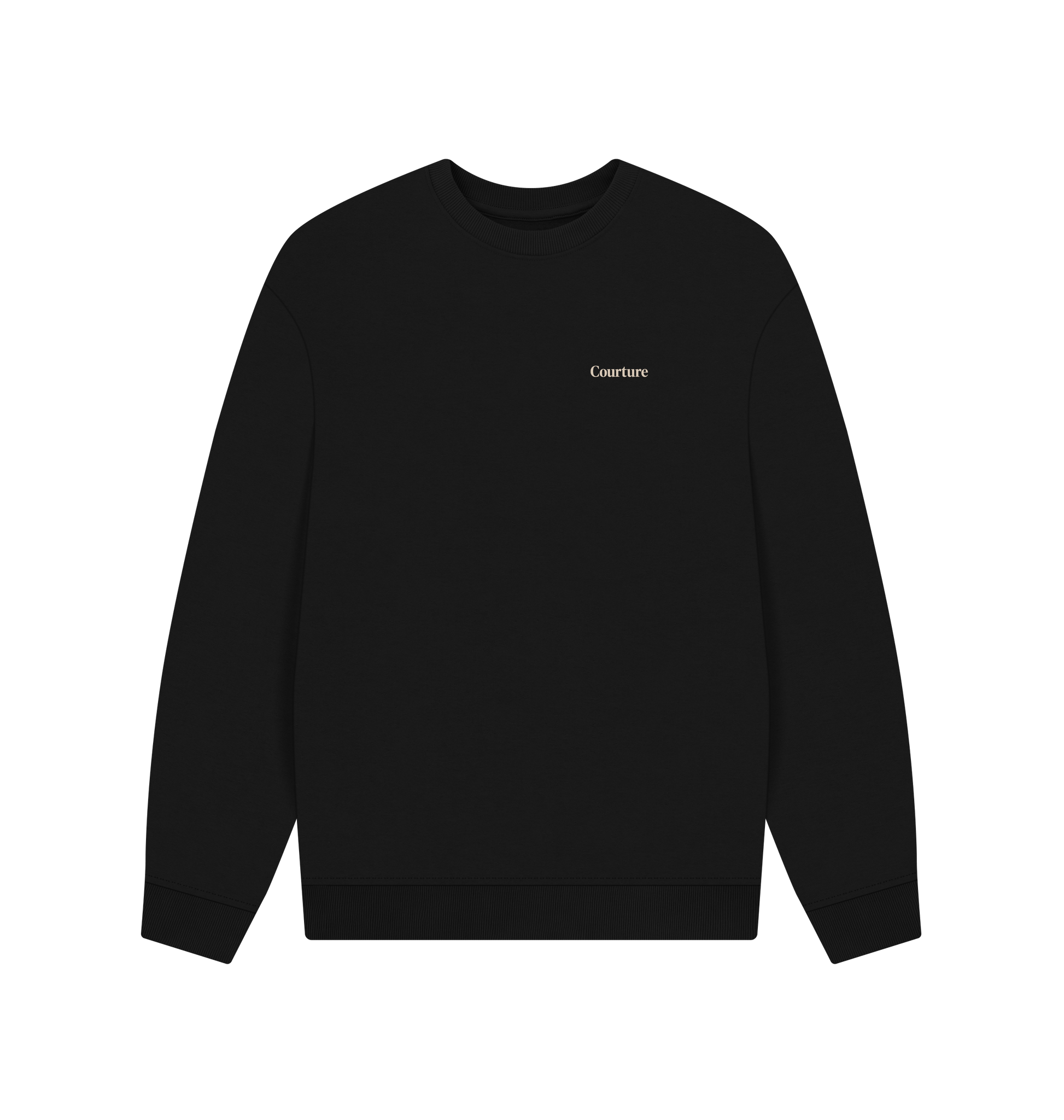 Black Printed Sweater Front