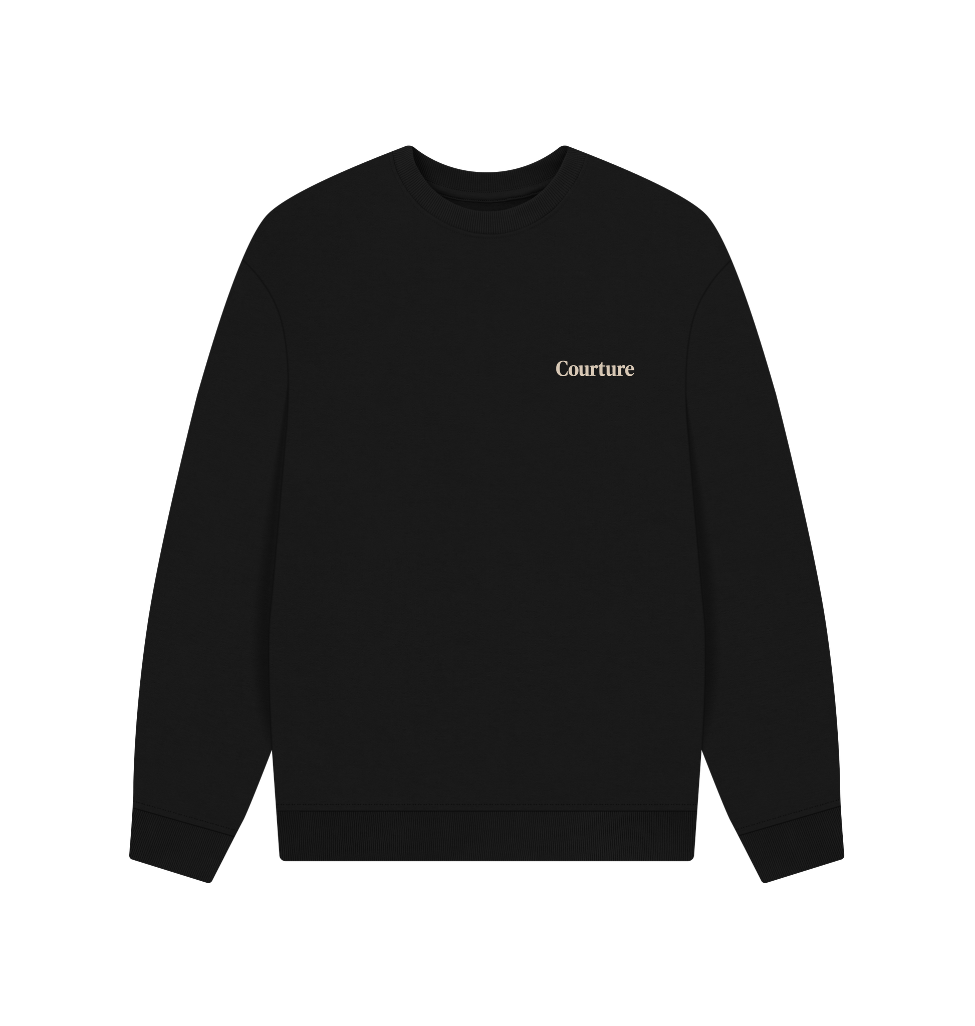 Black Printed Sweater Front