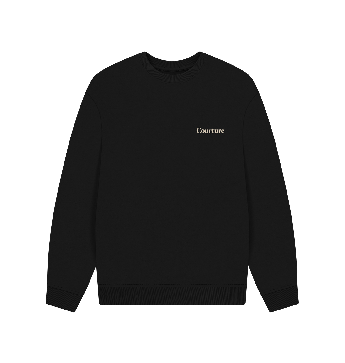 Black Printed Sweater Front