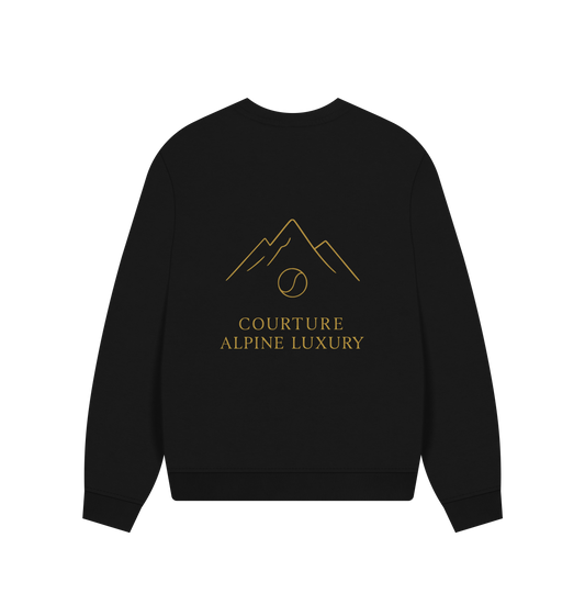 Black Printed Sweater Back