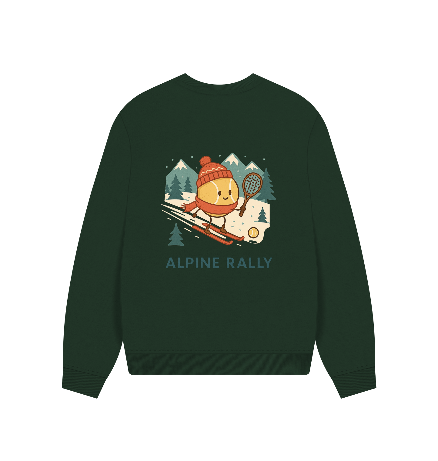 Evergreen Printed Sweater Back