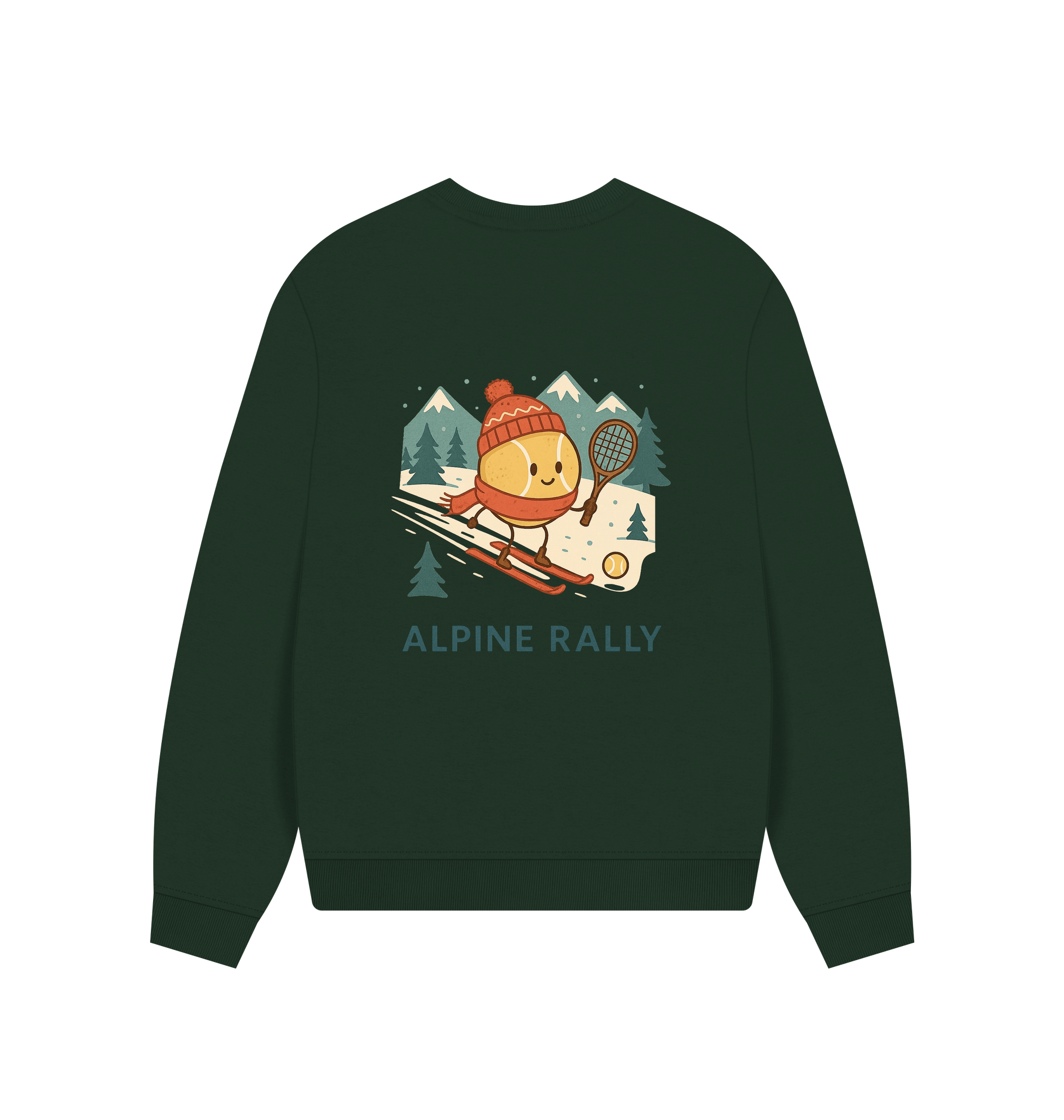 Evergreen Printed Sweater Back